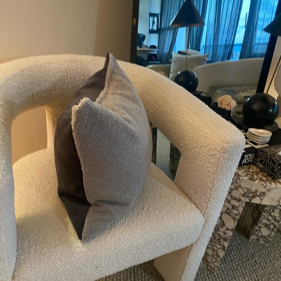 Navy and Gray Textured Accent Pillows - Picture 2 of 4